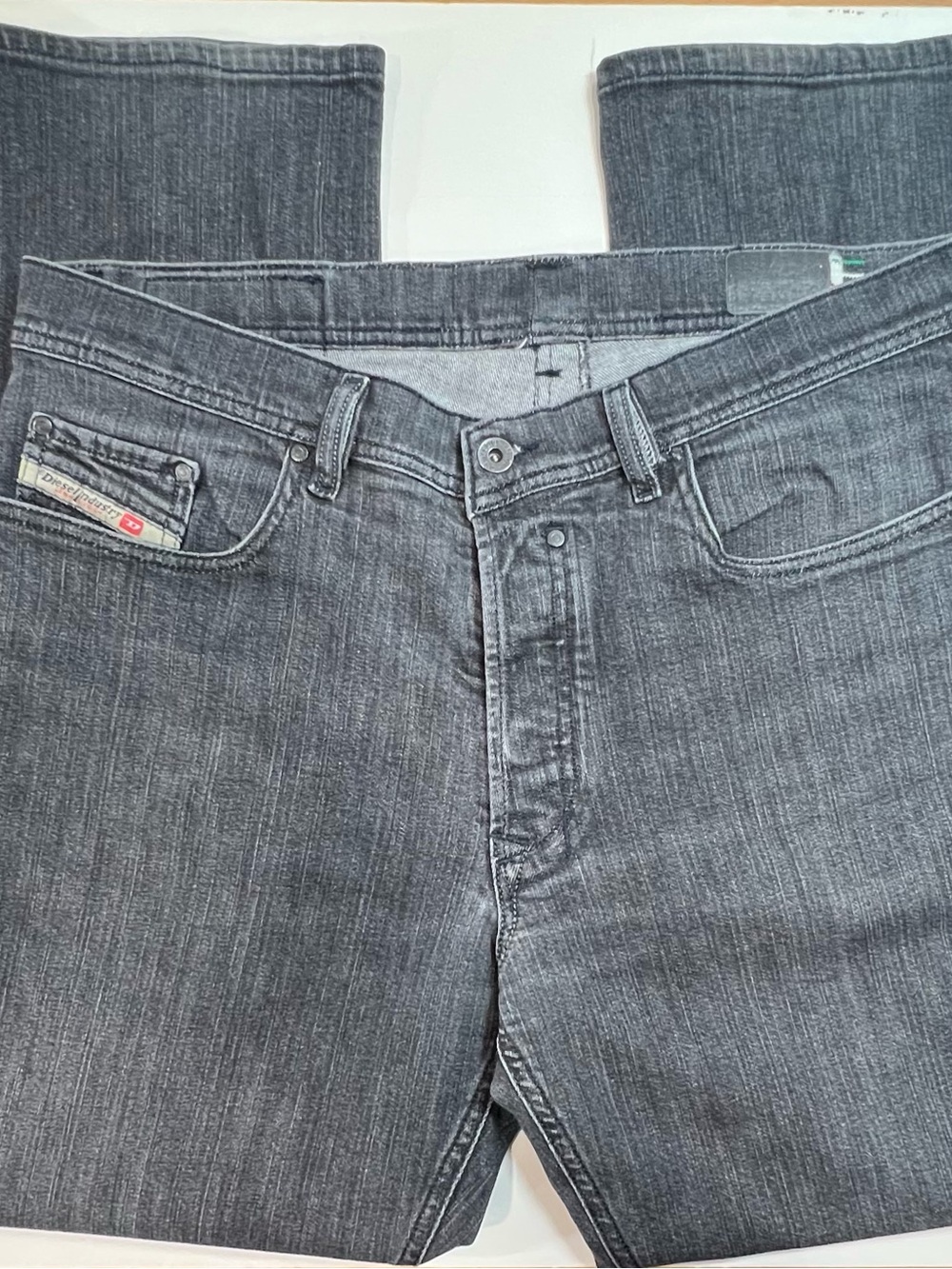 Vintage Diesel Men's Dark Gray Slim Fit Jeans Size W36 L29 Price $45